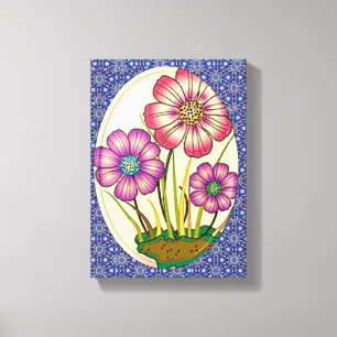 Stretched Canvas Print Moederdag Floral
