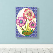 Stretched Canvas Print Moederdag Floral (Insitu (Houten vloer))