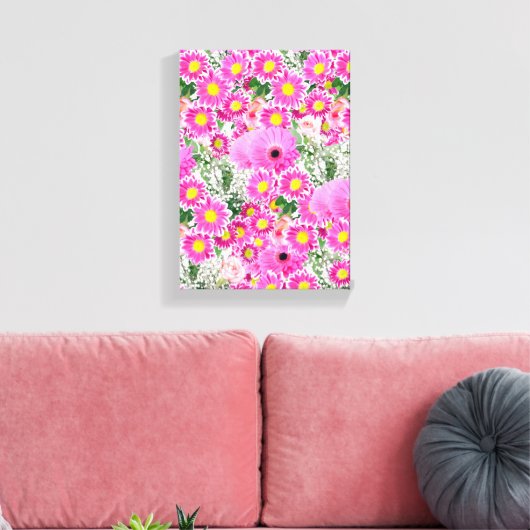 Stretched Canvas Print Moederdag Floral (Insitu (Woonkamer))