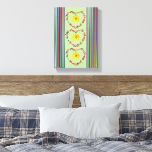 Stretched Canvas Print Moederdag Floral (Insitu (Slaapkamer))