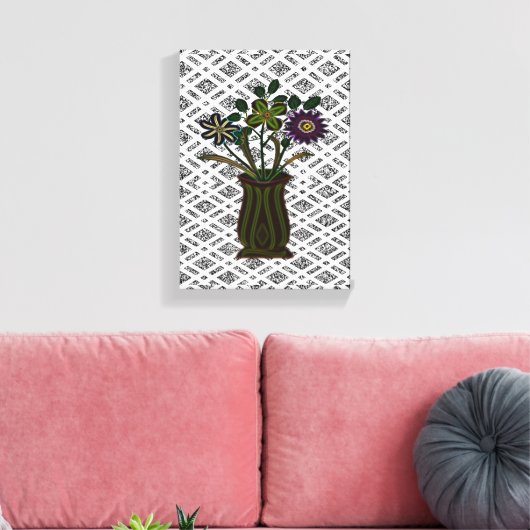 Stretched Canvas Print Moederdag Floral (Insitu (Woonkamer))