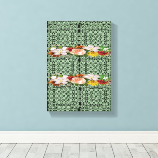 Stretched Canvas Print Moederdag Floral (Insitu (Houten vloer))