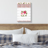 Stretched Canvas Print Moederdag Floral (Insitu (Slaapkamer))