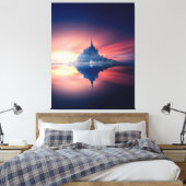 Stretched Canvas Print - Mont Saint-Michel Frankri (Insitu (Slaapkamer))