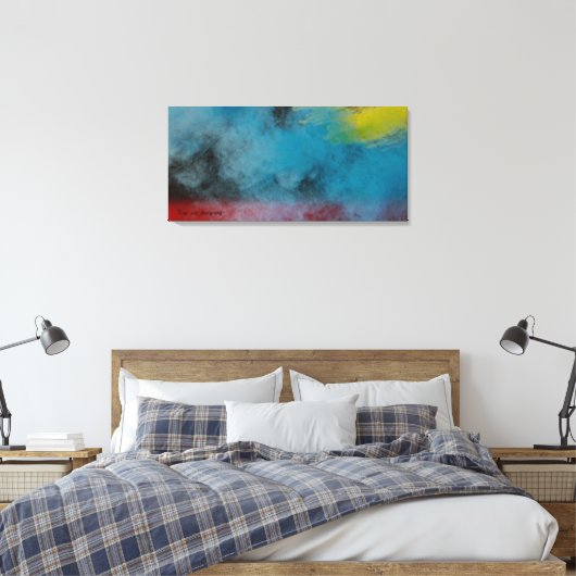 Stretched Canvas Print  Space smoke  (Insitu (Slaapkamer))