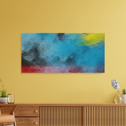 Stretched Canvas Print Space smoke (Insitu (Woonkamer))