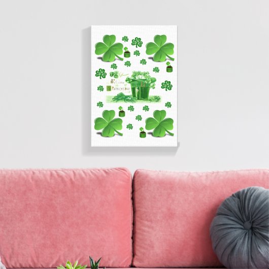 Stretched Canvas print St. Patrick's Day (Insitu (Woonkamer))