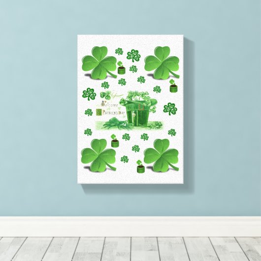 Stretched Canvas print St. Patrick's Day (Insitu (Houten vloer))