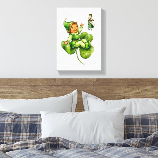 Stretched Canvas print St. Patrick's Day (Insitu (Slaapkamer))