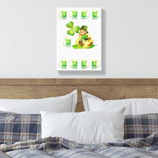 Stretched Canvas print St. Patrick's Day (Insitu (Slaapkamer))