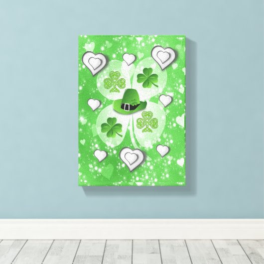Stretched Canvas print St. Patrick's Day (Insitu (Houten vloer))