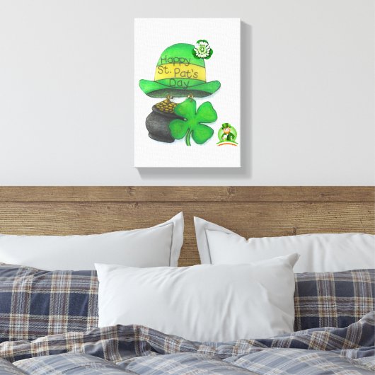 Stretched Canvas print St. Patrick's Day (Insitu (Slaapkamer))