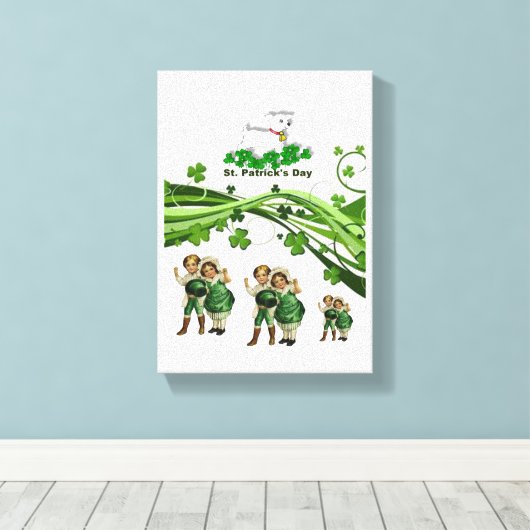 Stretched Canvas print St. Patrick's Day (Insitu (Houten vloer))