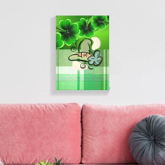 Stretched Canvas print St. Patrick's Day (Insitu (Woonkamer))