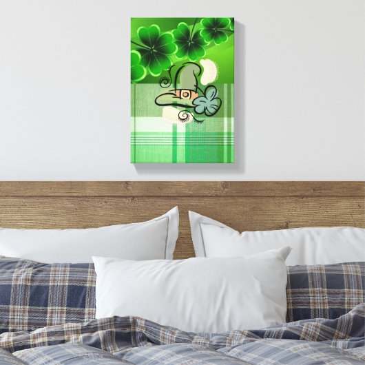 Stretched Canvas print St. Patrick's Day (Insitu (Slaapkamer))