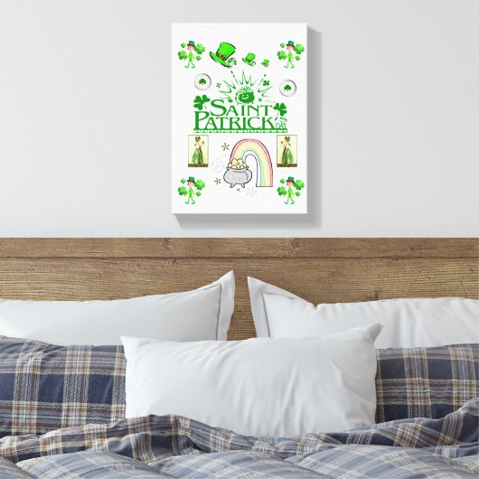 Stretched Canvas print St. Patrick's Day (Insitu (Slaapkamer))