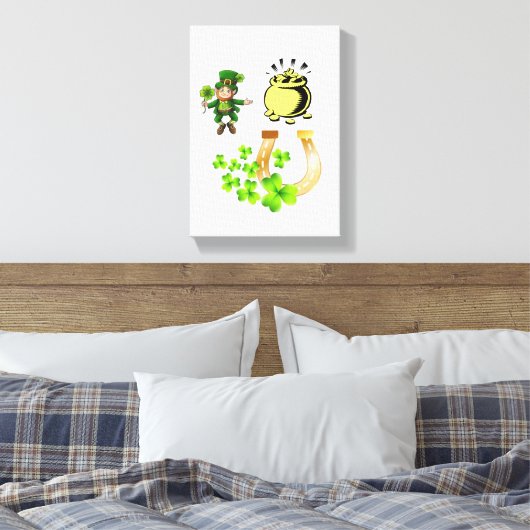 Stretched Canvas print St. Patrick's Day (Insitu (Slaapkamer))