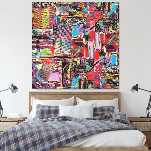 Stretched Canvas Print – Urban Fractals (Insitu (Slaapkamer))