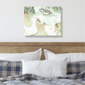 Stretched Canvas "Waterverf Sketch/Ducks Paris" (Insitu (Slaapkamer))