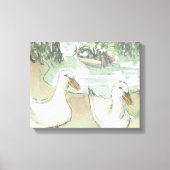Stretched Canvas "Waterverf Sketch/Ducks Paris" (Voorkant)