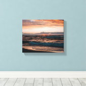 Stretched canvas with beach waves image afdruk (Insitu (Houten vloer))