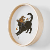 Stretching Black Cat – Witchy Autumn Classic T-Shi (Hoek)