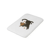 Stretching Black Cat – Witchy Autumn Classic T-Shi Badmat (Gekanteld)