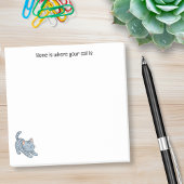 Stretching Grey Tabby Cat Custom Text Post-it® Notes
