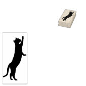 Stretching kat silhouet art stempel (Gestempeld)