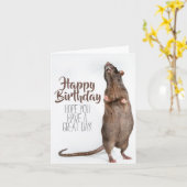 Stretchy Rat Verjaardag Kaart (Gele Bloem)