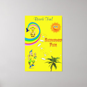 Strette Canvas printregenboogvlies palmstructuur Afdruk