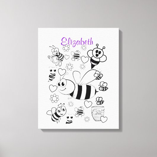 Strette Canvas — witte borrel afdrukken (Voorkant)