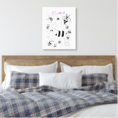 Strette Canvas — witte borrel afdrukken (Insitu (Slaapkamer))