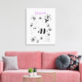 Strette Canvas — witte borrel afdrukken (Insitu (Woonkamer))