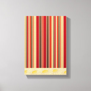Stretted Canvas Print Moederdag Floral Stripe