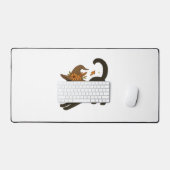 Stretting Chat Noir - Witchy Automne Classique T-S (Clavier et souris)