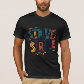 "Streven in strijd" Basic donker T-shirt (Voorkant)