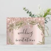 Streven Vonk Wedding Bridal Roos Florals Mint Kaart (Staand voorkant)