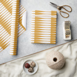 Striation Gold Stripe Wrapping Paper Cadeaupapier