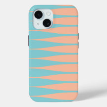 Striation Soft Aqua en Peach iPhone Hoesje