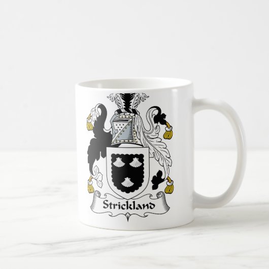 Strickland Family Crest Koffiemok (Rechts)