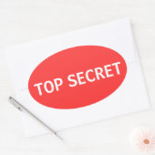 STRICT GEHEIM OVALE STICKER (Envelop)
