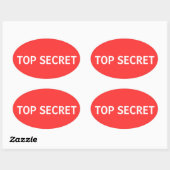 STRICT GEHEIM OVALE STICKER (Vel)