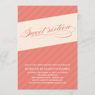 STRICTIONS RUSTIQUES   INVITATION SWEET SIXTEEN