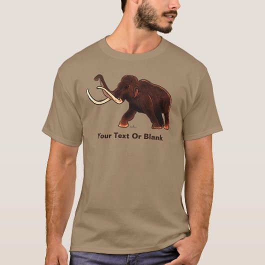Striding Wooly Mammoth T-shirt (Voorkant)