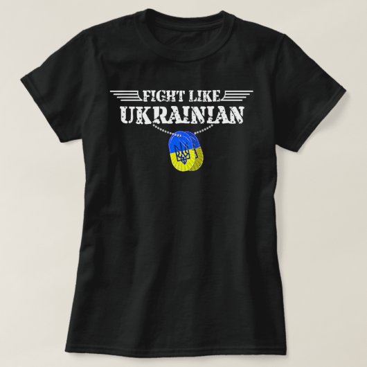 Strijd als Oekraïense aanhanger Zelensky Ukr T-shirt (Design voorkant)