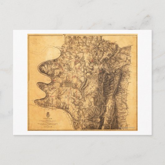 Strijd tegen Antietam - Kaart van de burgeroorlog  (Voorkant)