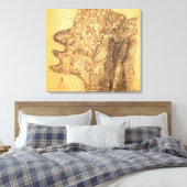 Strijd tegen Antietam - Kaart van de burgeroorlog  Canvas Afdruk (Insitu (Slaapkamer))