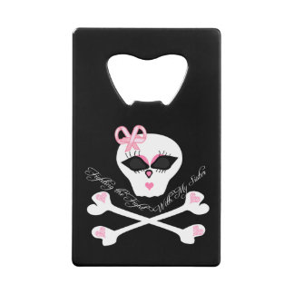 Strijd tegen borstkanker vecht met mijn zuster-sch kredietkaart flessenopener