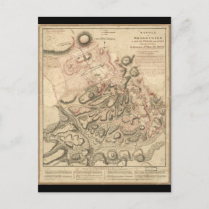 Strijd tegen Brandywine American Revolution Map 17 Briefkaart